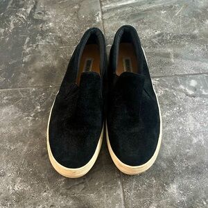 Steve Madden Gill slip ons black suede size 8